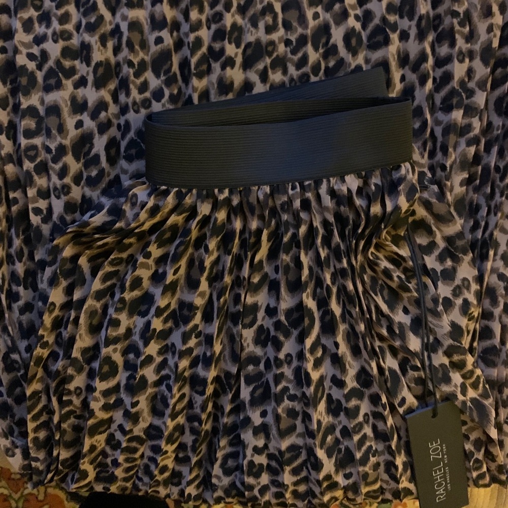 Rachel Zoe cheetah pleated skirt